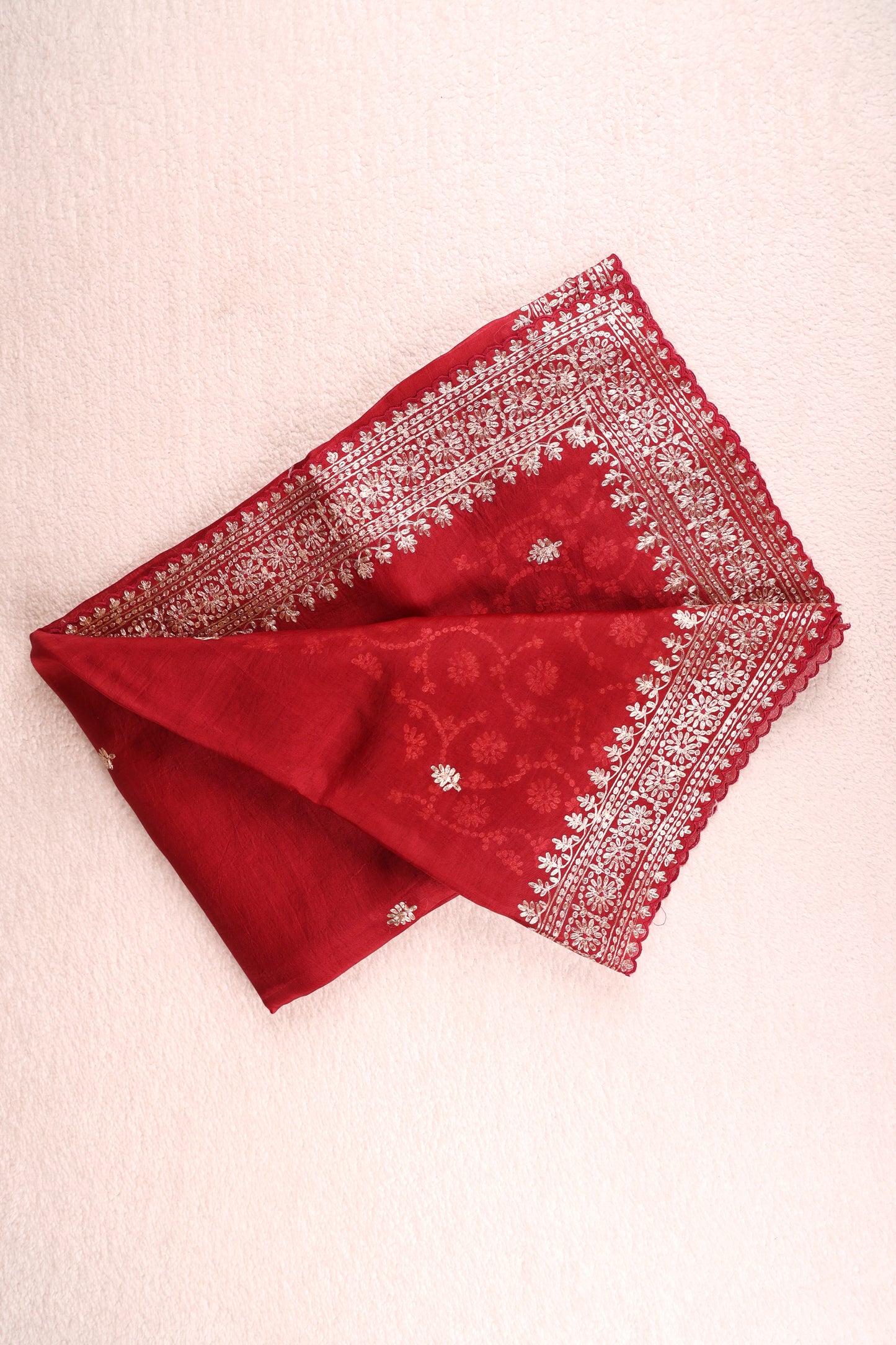 Pure Organza Saree Silver Work