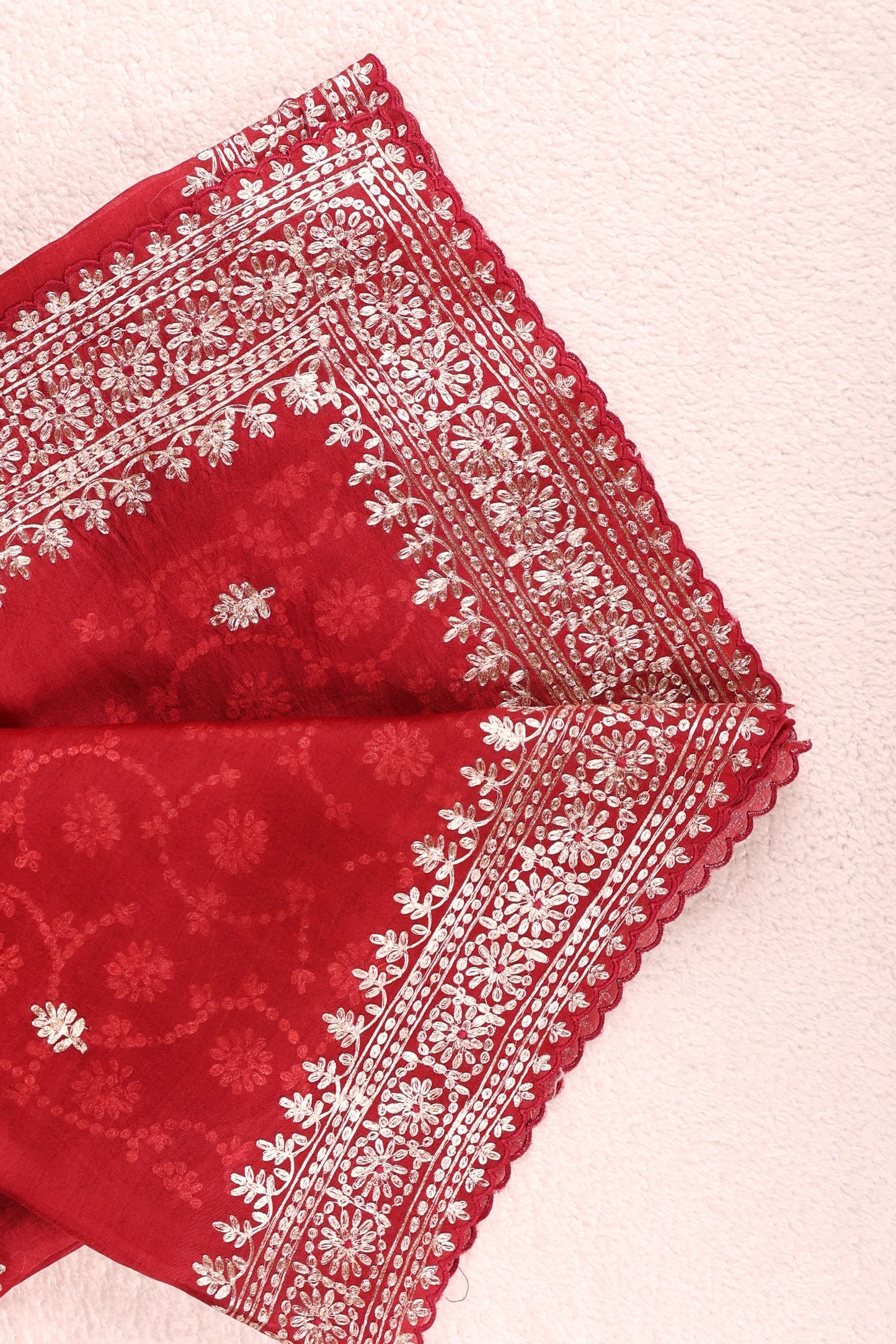 Pure Organza Saree Silver Work