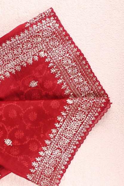 Pure Organza Saree Silver Work