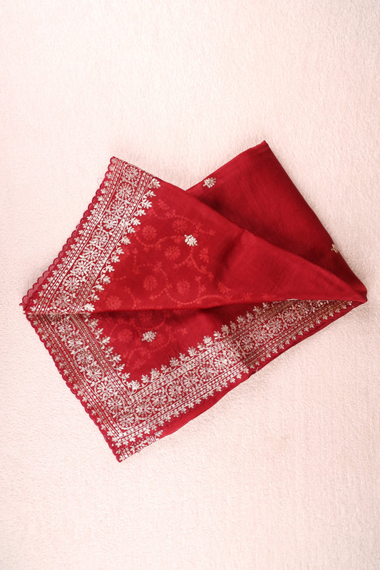 Pure Organza Saree Silver Work