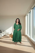 Elegant Dark  green 3-Piece kurti