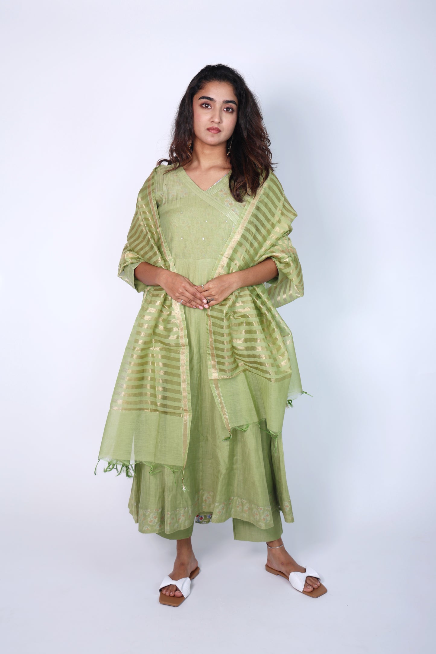 Elegant Green 3-Piece kurti set