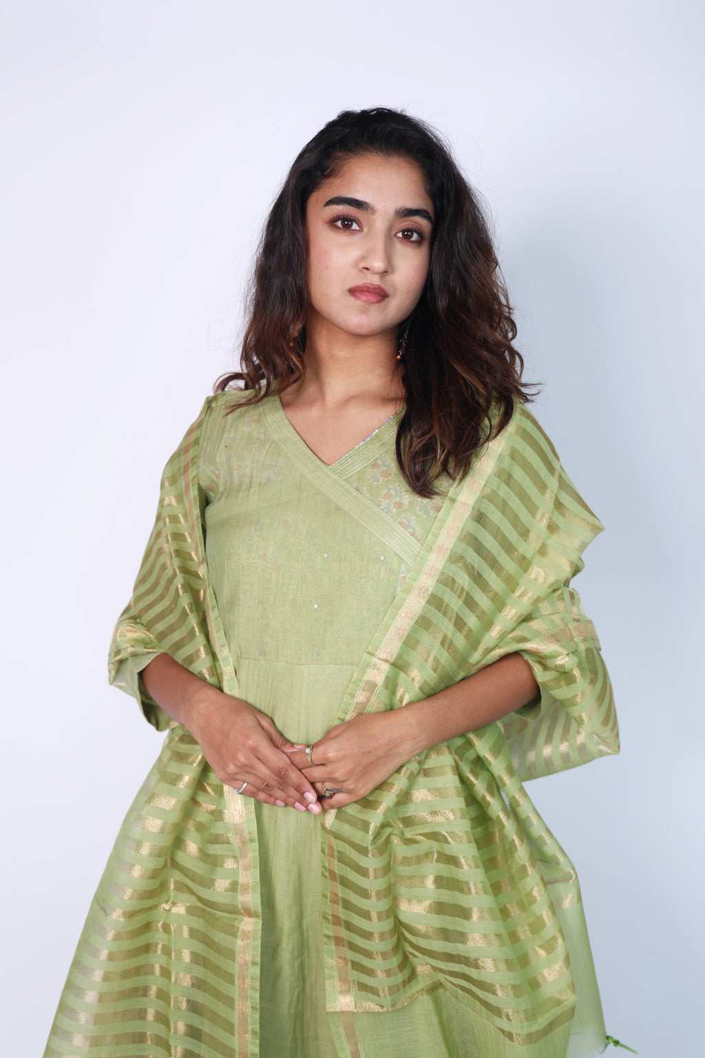 Elegant Green 3-Piece kurti set