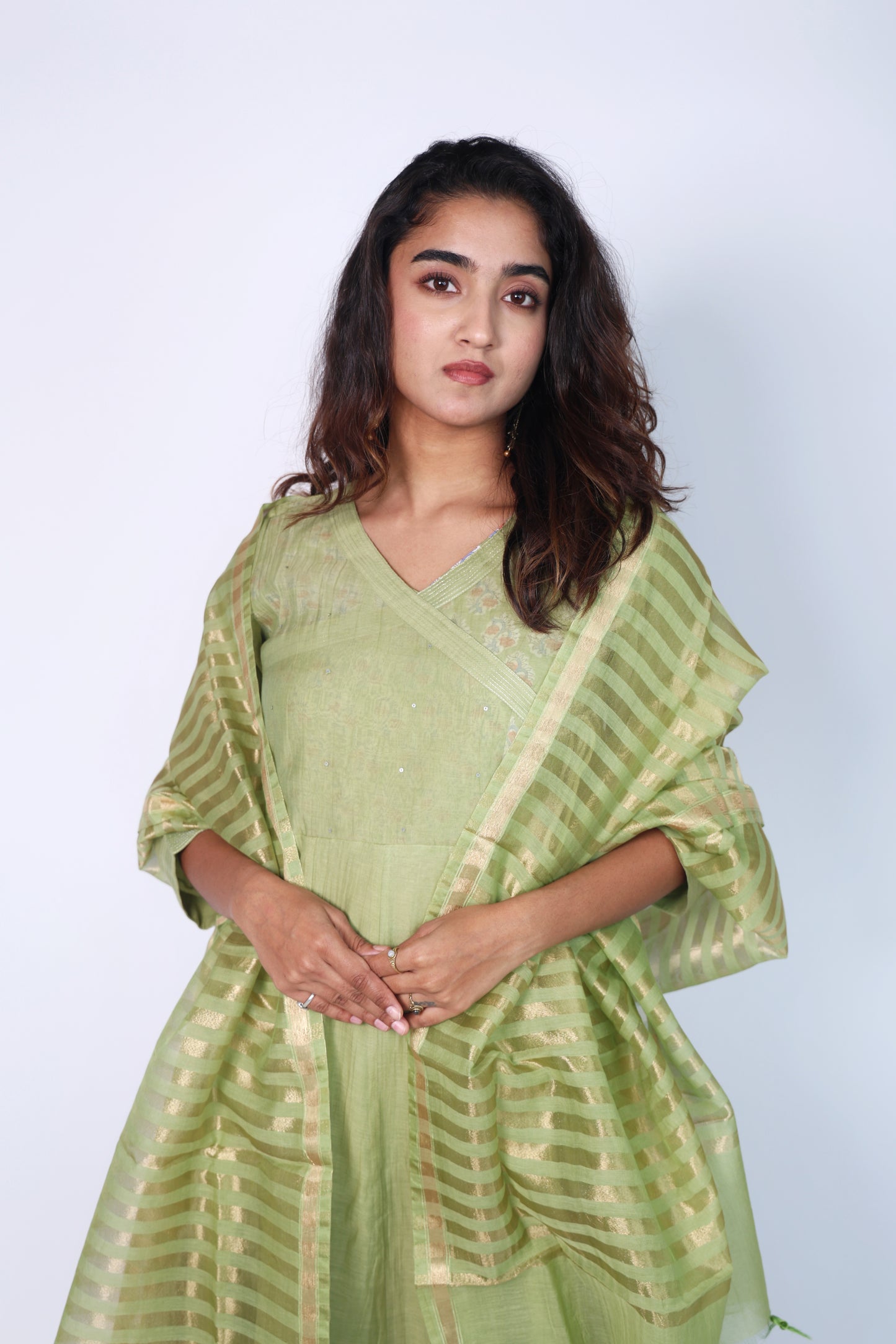 Elegant Green 3-Piece kurti set