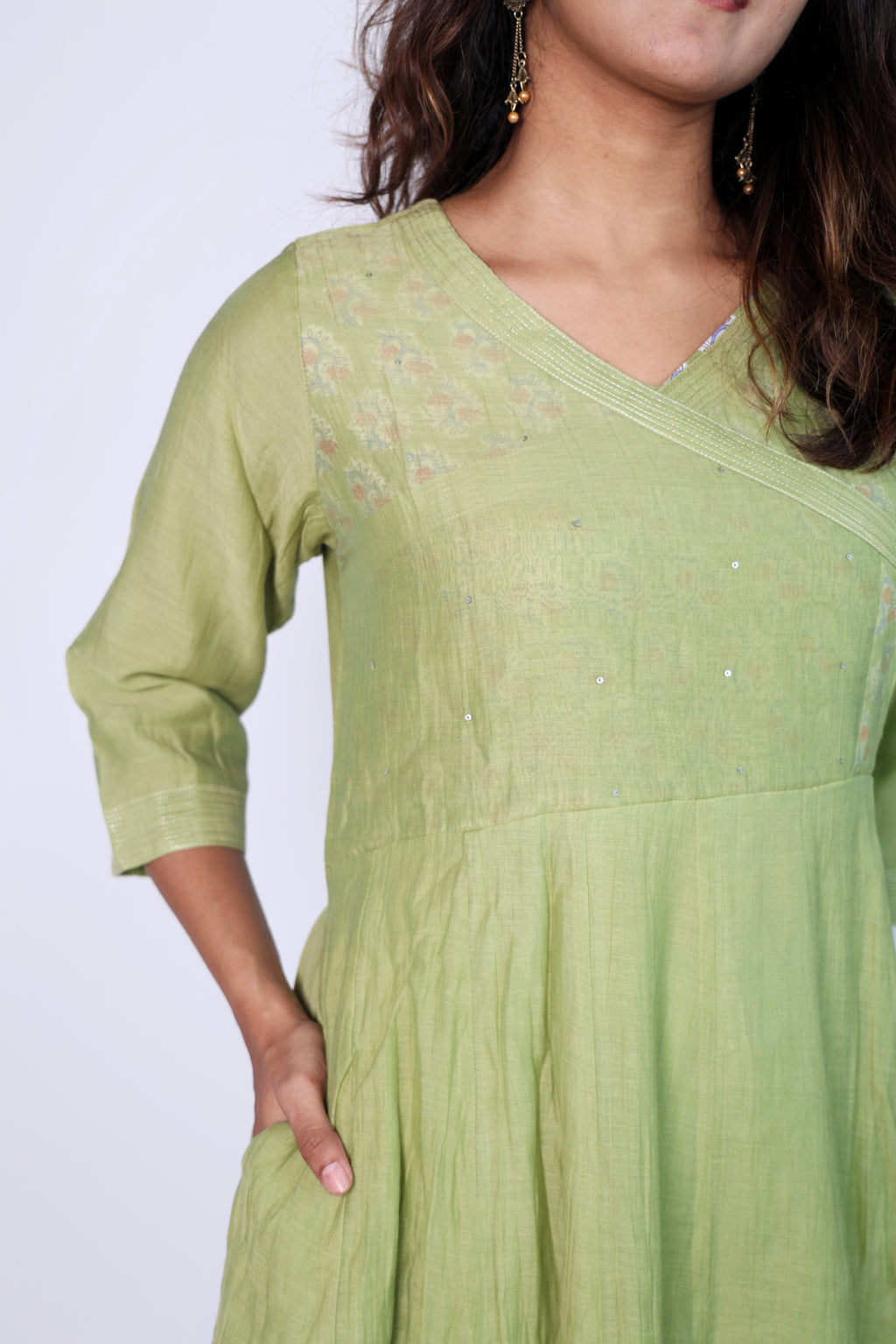 Elegant Green 3-Piece kurti set