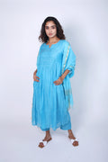 Charming blue 3-piece kurti set